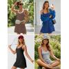 image:imageEkouaer Womens Athletic Romper Dress Summer Tennis Active Sports Mini Dresses Built in Shorts Travel Vacation Outfits SXXLBrown