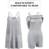 image:imageEkouaer Womens Athletic Romper Dress Summer Tennis Active Sports Mini Dresses Built in Shorts Travel Vacation Outfits SXXLLight Grey