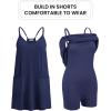 image:imageEkouaer Womens Athletic Romper Dress Summer Tennis Active Sports Mini Dresses Built in Shorts Travel Vacation Outfits SXXLNavy Blue