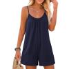 image:imageEkouaer Summer Rompers for Women Boho Beach Vacation Outfits Sleeveless Loose Shorts Overalls 2026 Jumpsuit With PocketsNavy Blue