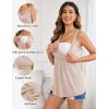 image:imageEkouaer Womens Maternity Tank Tops 3 Packs Sleeveless Nursing Tops V Neck Breastfeeding Shirts Pregnancy ClothesBlack  White  Beige3pcs