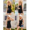 image:imageEkouaer Womens Maternity Tank Tops 3 Packs Sleeveless Nursing Tops V Neck Breastfeeding Shirts Pregnancy ClothesBlack  White  Brown3pcs
