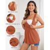 image:imageEkouaer Womens Maternity Tank Tops 3 Packs Sleeveless Nursing Tops V Neck Breastfeeding Shirts Pregnancy ClothesCaramel  Grey  Wine Red3pcs