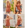 image:imageEkouaer Womens Maternity Tank Tops 3 Packs Sleeveless Nursing Tops V Neck Breastfeeding Shirts Pregnancy ClothesLight Grey  Black  Caramel3pcs
