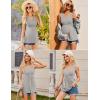 image:imageEkouaer Womens Maternity Tank Tops 3 Packs Sleeveless Nursing Tops V Neck Breastfeeding Shirts Pregnancy ClothesLight Grey  Black  Caramel3pcs