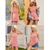 image:imageEkouaer Womens Maternity Tank Tops 3 Packs Sleeveless Nursing Tops V Neck Breastfeeding Shirts Pregnancy ClothesOrange Pink  Graygreen  Floral Black3pcs