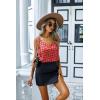 image:imageEkouaer Womens Silk Satin Tank Tops V Neck Casual Cami Sleeveless Camisole Blouses Summer Basic Tank ShirtRed Print