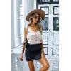 image:imageEkouaer Womens Silk Satin Tank Tops V Neck Casual Cami Sleeveless Camisole Blouses Summer Basic Tank ShirtWhiteWatercolor Flowers