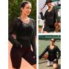 image:imageAIMAGE Womens Crochet Tops Long Sleeve Hollow Out Swim Cover Up 2026 Beach Bikini Swimsuit Summer Tunic TopBlack
