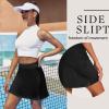 image:imageEkouaer 16 Golf Skorts for Woman with Inner Pockets Silicone Grippers Tennis Skirt Quick Dry Athletic Pickleball SkortBlack