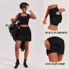 image:imageEkouaer 16 Golf Skorts for Woman with Inner Pockets Silicone Grippers Tennis Skirt Quick Dry Athletic Pickleball SkortBlack