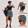 image:imageEkouaer 16 Golf Skorts for Woman with Inner Pockets Silicone Grippers Tennis Skirt Quick Dry Athletic Pickleball SkortBlue Floral