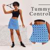 image:imageEkouaer 16 Golf Skorts for Woman with Inner Pockets Silicone Grippers Tennis Skirt Quick Dry Athletic Pickleball SkortBlue Pattern