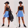 image:imageEkouaer 16 Golf Skorts for Woman with Inner Pockets Silicone Grippers Tennis Skirt Quick Dry Athletic Pickleball SkortBlue Pattern