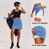 image:imageEkouaer 16 Golf Skorts for Woman with Inner Pockets Silicone Grippers Tennis Skirt Quick Dry Athletic Pickleball SkortBlue Pattern