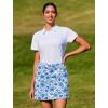 image:imageEkouaer 16 Golf Skorts for Woman with Inner Pockets Silicone Grippers Tennis Skirt Quick Dry Athletic Pickleball SkortBlue White Floral
