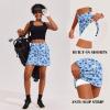 image:imageEkouaer 16 Golf Skorts for Woman with Inner Pockets Silicone Grippers Tennis Skirt Quick Dry Athletic Pickleball SkortBlue White Floral