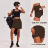 image:imageEkouaer 16 Golf Skorts for Woman with Inner Pockets Silicone Grippers Tennis Skirt Quick Dry Athletic Pickleball SkortBrown