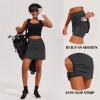 image:imageEkouaer 16 Golf Skorts for Woman with Inner Pockets Silicone Grippers Tennis Skirt Quick Dry Athletic Pickleball SkortDark Grey