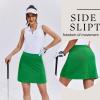 image:imageEkouaer 16 Golf Skorts for Woman with Inner Pockets Silicone Grippers Tennis Skirt Quick Dry Athletic Pickleball SkortGreen