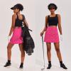 image:imageEkouaer 16 Golf Skorts for Woman with Inner Pockets Silicone Grippers Tennis Skirt Quick Dry Athletic Pickleball SkortHot Pink Print  1