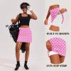 image:imageEkouaer 16 Golf Skorts for Woman with Inner Pockets Silicone Grippers Tennis Skirt Quick Dry Athletic Pickleball SkortHot Pink Print