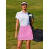 image:imageEkouaer 16 Golf Skorts for Woman with Inner Pockets Silicone Grippers Tennis Skirt Quick Dry Athletic Pickleball SkortHot Pink Print