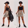 image:imageEkouaer 16 Golf Skorts for Woman with Inner Pockets Silicone Grippers Tennis Skirt Quick Dry Athletic Pickleball SkortLeopard