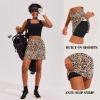 image:imageEkouaer 16 Golf Skorts for Woman with Inner Pockets Silicone Grippers Tennis Skirt Quick Dry Athletic Pickleball SkortLeopard