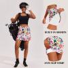 image:imageEkouaer 16 Golf Skorts for Woman with Inner Pockets Silicone Grippers Tennis Skirt Quick Dry Athletic Pickleball SkortMixed Floral