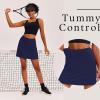 image:imageEkouaer 16 Golf Skorts for Woman with Inner Pockets Silicone Grippers Tennis Skirt Quick Dry Athletic Pickleball SkortNavy Blue