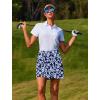 image:imageEkouaer 16 Golf Skorts for Woman with Inner Pockets Silicone Grippers Tennis Skirt Quick Dry Athletic Pickleball SkortNavy Flower