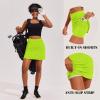 image:imageEkouaer 16 Golf Skorts for Woman with Inner Pockets Silicone Grippers Tennis Skirt Quick Dry Athletic Pickleball SkortNeon Green