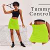 image:imageEkouaer 16 Golf Skorts for Woman with Inner Pockets Silicone Grippers Tennis Skirt Quick Dry Athletic Pickleball SkortNeon Green
