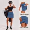 image:imageEkouaer 16 Golf Skorts for Woman with Inner Pockets Silicone Grippers Tennis Skirt Quick Dry Athletic Pickleball SkortOasis Blue