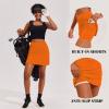 image:imageEkouaer 16 Golf Skorts for Woman with Inner Pockets Silicone Grippers Tennis Skirt Quick Dry Athletic Pickleball SkortOrange