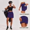 image:imageEkouaer 16 Golf Skorts for Woman with Inner Pockets Silicone Grippers Tennis Skirt Quick Dry Athletic Pickleball SkortPurple