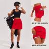 image:imageEkouaer 16 Golf Skorts for Woman with Inner Pockets Silicone Grippers Tennis Skirt Quick Dry Athletic Pickleball SkortRed