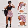 image:imageEkouaer 16 Golf Skorts for Woman with Inner Pockets Silicone Grippers Tennis Skirt Quick Dry Athletic Pickleball SkortRed Blue Floral