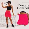 image:imageEkouaer 16 Golf Skorts for Woman with Inner Pockets Silicone Grippers Tennis Skirt Quick Dry Athletic Pickleball SkortRose Red