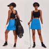 image:imageEkouaer 16 Golf Skorts for Woman with Inner Pockets Silicone Grippers Tennis Skirt Quick Dry Athletic Pickleball SkortSparkle Blue
