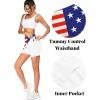 image:imageEkouaer 16 Golf Skorts for Woman with Inner Pockets Silicone Grippers Tennis Skirt Quick Dry Athletic Pickleball SkortUsa Flag