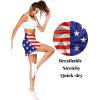image:imageEkouaer 16 Golf Skorts for Woman with Inner Pockets Silicone Grippers Tennis Skirt Quick Dry Athletic Pickleball SkortUsa Flag