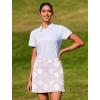 image:imageEkouaer 16 Golf Skorts for Woman with Inner Pockets Silicone Grippers Tennis Skirt Quick Dry Athletic Pickleball SkortWarm White Floral