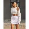 image:imageEkouaer 16 Golf Skorts for Woman with Inner Pockets Silicone Grippers Tennis Skirt Quick Dry Athletic Pickleball SkortWarm White Floral