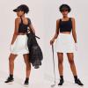 image:imageEkouaer 16 Golf Skorts for Woman with Inner Pockets Silicone Grippers Tennis Skirt Quick Dry Athletic Pickleball SkortWhite