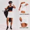 image:imageEkouaer 16 Golf Skorts for Woman with Inner Pockets Silicone Grippers Tennis Skirt Quick Dry Athletic Pickleball SkortWhite