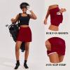 image:imageEkouaer 16 Golf Skorts for Woman with Inner Pockets Silicone Grippers Tennis Skirt Quick Dry Athletic Pickleball SkortWine Red