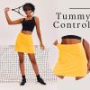 image:imageEkouaer 16 Golf Skorts for Woman with Inner Pockets Silicone Grippers Tennis Skirt Quick Dry Athletic Pickleball SkortYellow