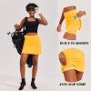 image:imageEkouaer 16 Golf Skorts for Woman with Inner Pockets Silicone Grippers Tennis Skirt Quick Dry Athletic Pickleball SkortYellow